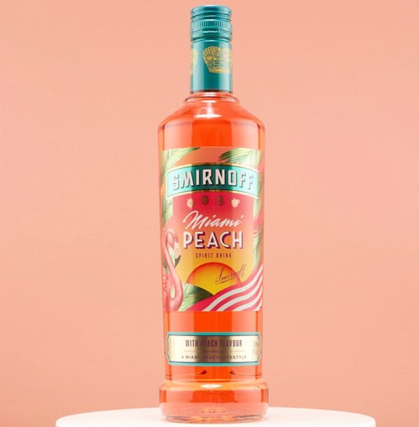 Smirnoff Miami Peach Vodka Flirt Vodka Peach (70cl) - Image 1