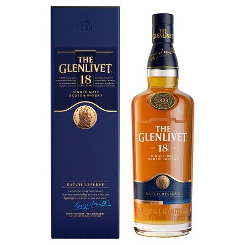 The Glenlivet 18 Year Old Single Malt Scotch Whisky With Giftbox The Glenlivet 18 Years Old (70cl) - Image 1